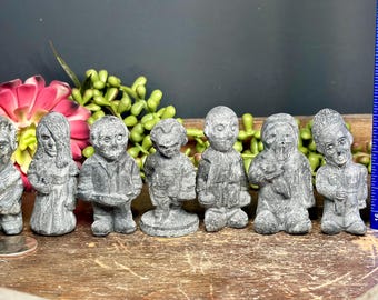 Obsidian Natural Crystal Horror Figure Carvings | Horror Movie Character | Chucky | Jason | Horror | Texas Chainsaw |