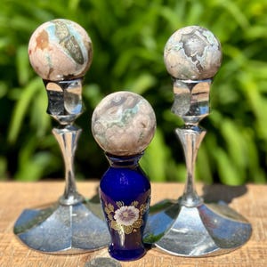 Green Flower Agate Natural Crystal Spheres | Green Flower Agate | Crystal Spheres | Natural Crystals