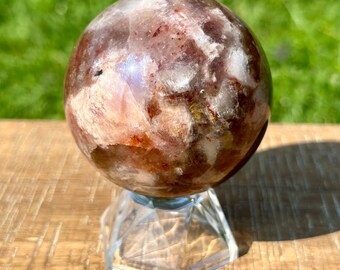 Flashy 60mm Moonstone + Sunstone Natural Crystal Sphere | Sunstone Crystal | Moonstone Crystal | Crystal Sphere