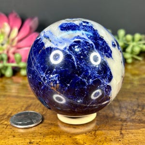 70mm Sodalite Natural Crystal Sphere | Sodalite Sphere | Sodalite Crystal | Natural Crystal Sphere