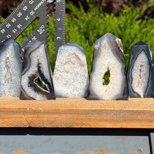 Druzy Black Agate Natural Crystal Towers | Crystal Portals | Druzy Black Agate | Druzy Crystals | Black Crystals