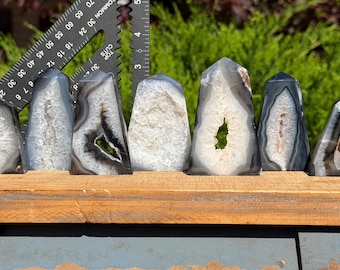 Druzy Black Agate Natural Crystal Towers | Crystal Portals | Druzy Black Agate | Druzy Crystals | Black Crystals