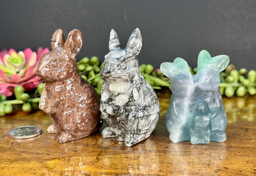 Crystal Rabbit Carvings | Crystal Bunny | Natural Crystal Bunnies ...