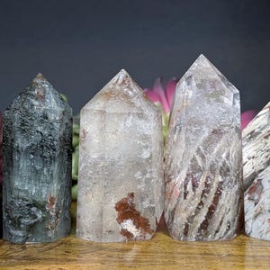 Thousand Layer Garden Quartz Natural Crystal Towers | Metaphysical Decor | Crystals | Crystal Towers | Garden Quartz image 2
