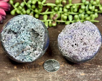 Druzy Grape Agate Crystal Spheres | Grape Agate Crystal | Druzy Grape Agate | Crystal Spheres | Natural Crystals