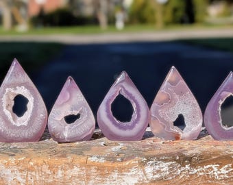 Druzy Agate Crystal Teardrop Color Enhanced | Druzy Agate | Crystals | Dyed Crystals | Agate Stone | Jelly Agate