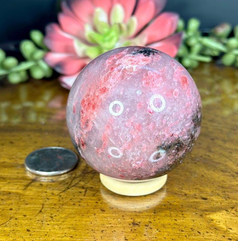Ice Rhodonite Natural Crystal Spheres | Rhodonite Crystal | Rhodonite ...