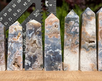 Colorful Druzy Moss Agate Towers | Crystal Tower | Metaphysical Decor | Druzy Crystal