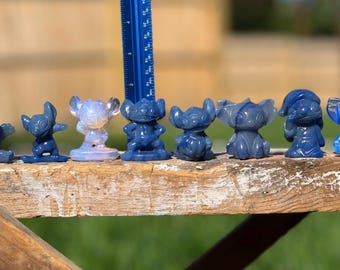 Stitch Natural Crystal Carvings | Lilo and Stitch | Natural Crystal Carvings | Crystal Decor | Blue Aventurine Stone