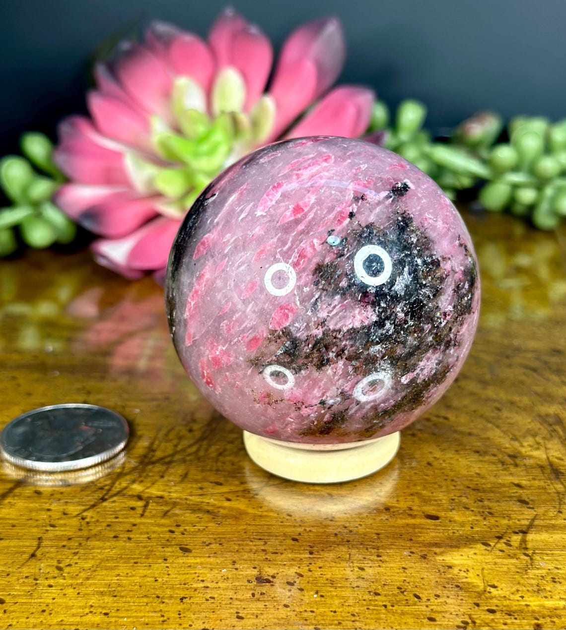 Ice Rhodonite Natural Crystal Spheres | Rhodonite Crystal | Rhodonite ...