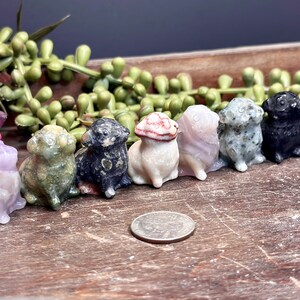 Pug Dog Crystal Carving | Natural Stone Animal Figurine