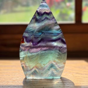 Rainbow Fluorite Natural Crystal Freeforms | Teardrop Shaped Crystals | Colorful Fluorite | image 9