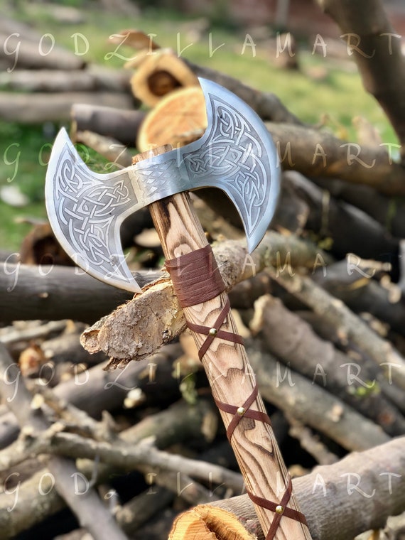 Custom Handmade Double Headed Vikings Axe Double Headed Axe Etsy