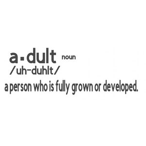 adult definition SVG PNG digital download