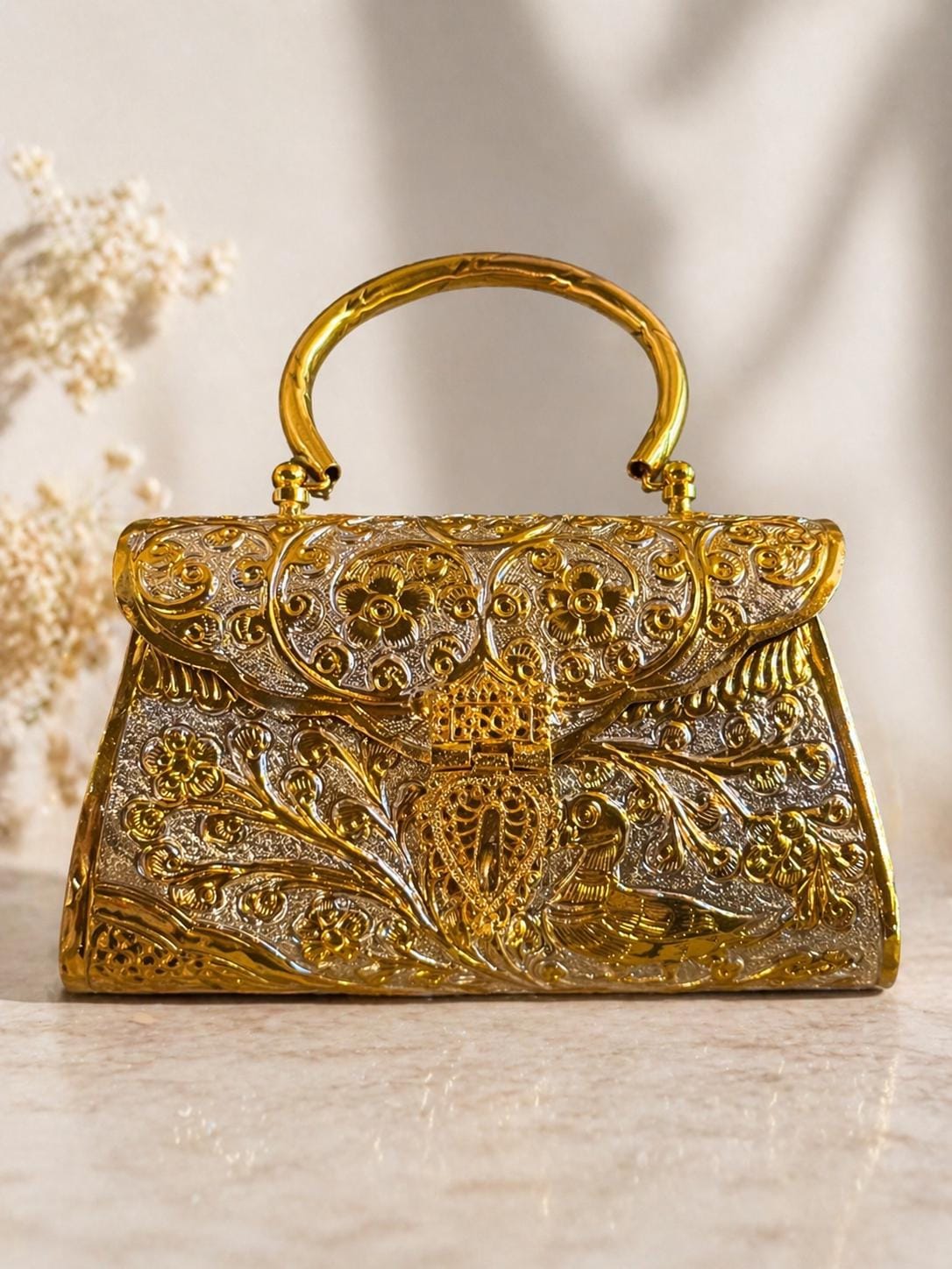 Gold Metal Clutch Bundle Set