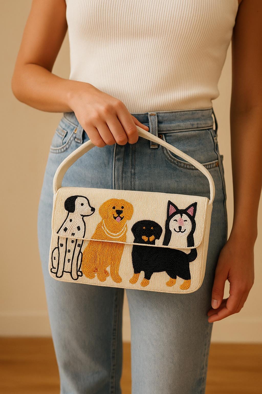 ハンドメイドビーズ犬種ショルダーバッグ - 愛犬家へのギフト - Etsy 日本