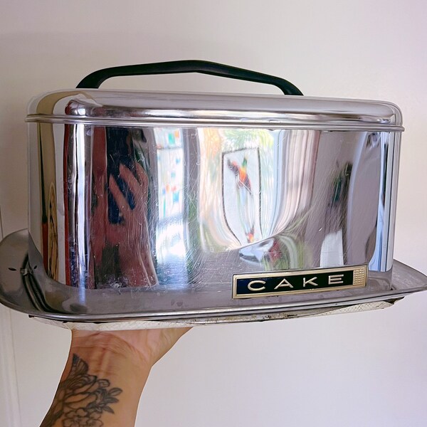 Aluminum Vintage Cake Carrier Etsy