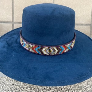 Chapeau mexicain. Fait main en daim. Modèle CORDOBE. Taille L. Chapeau à bord plat. Bonnet avec toquilla en solde image 5