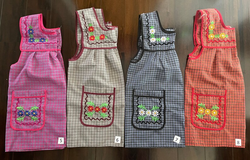 Mexican Apron. Traditional Apron. Mandil. Embroidered Apron. Etsy