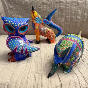 Alebrije of Oaxaca. Owl Alebrije. Mexican Alebrije. Handmade. Home Decor.
