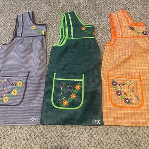 Mexican Apron. BIRD whit flowers. Size S and M. Traditional Apron. Mandil. Embroidered Apron….