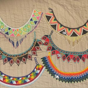 Beautiful Handmade chaquira necklace. Indigenous necklace. Mexican beaded necklace.