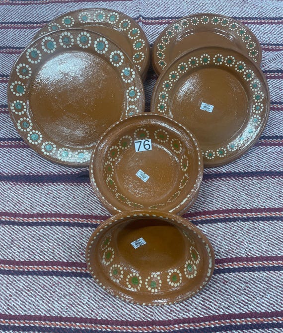 Platos de barro Juego de platos de platos