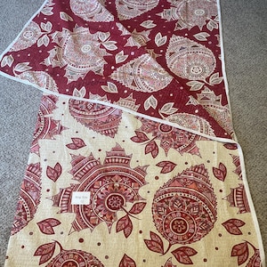 Mexican blanket,  King size. QUILT, reversible. Mexican motifs with beautiful designs and traditional colors. COLCHA tradicional. 16