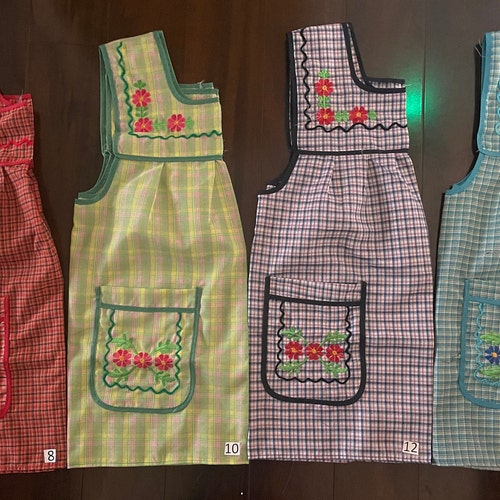 Mexican Apron. Traditional Apron. Mandil. Embroidered Apron. Etsy