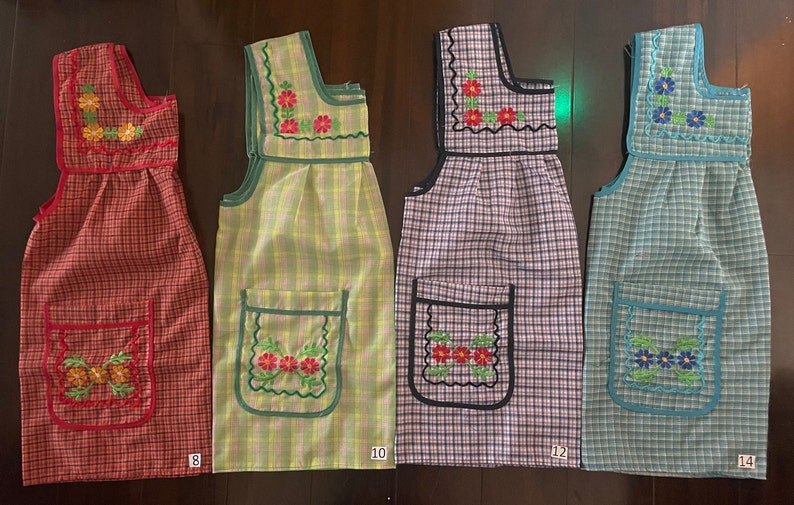 Mexican Apron. Traditional Apron. Mandil. Embroidered Apron. Etsy