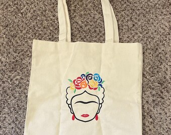 Mexicaanse FRIDA geborduurde tas. Bolsa de Manta.