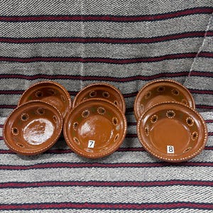 Mexican Clay(1). Set of 4 Plates. Set of 2 Plates. 8.5&quot; clay plate for Mexican pozole.