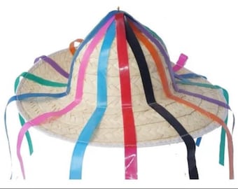 Hat for Viejitos de Michoacan dance. Hat and Paleacate for Viejitos de Michoacan.