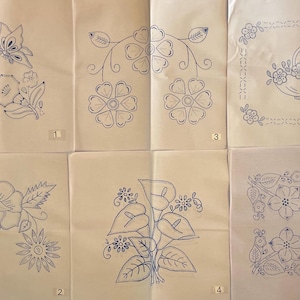 Servilletas para bordar. Servilletas de 45 cm x 50 cm. FLORES.