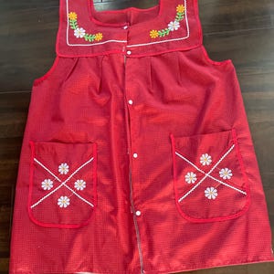 Mexican Apron. Traditional Apron. Mandil. Embroidered Apron. Size XL, XXL.