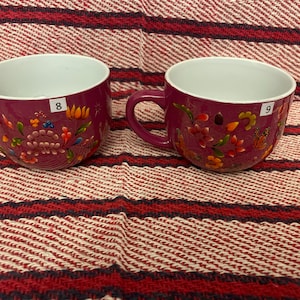 Ceramic Mug. Collectible art from Michoacan. Mexican Mug. Beautiful hand painted mug.