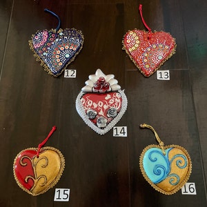 Heart decorated with a beautiful Mexican style design.