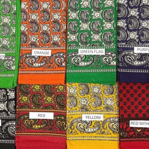 PALEACATES Mexican Bandanas. Set 2 BANDANAS. Traditional colors.