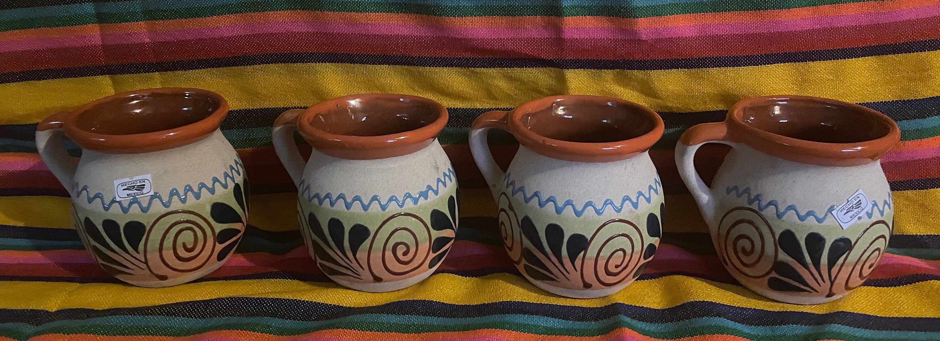 JARRITOS Mexican Coffee Mugs. Jarritos De Barro. Set of 6 Etsy