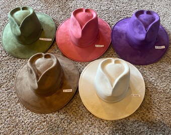 Melissa Cordobés Suede Wide Brim (Light Mauve) Accessories | Melissa Cordobs Vegan Suede Wide Brim Hat  main image 2