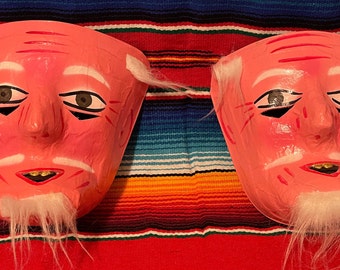 Mask of the old men of Michoacan. Michoacan craft. Mexican traditional craft.