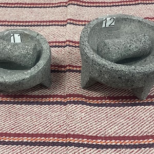 Mexican Molcajete. Molcajete made of volcanic stone.