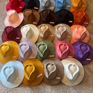 Mexican hat. LOVE IT or HEART. Size: M. Hat with a folded brim. Vegan suede hats.