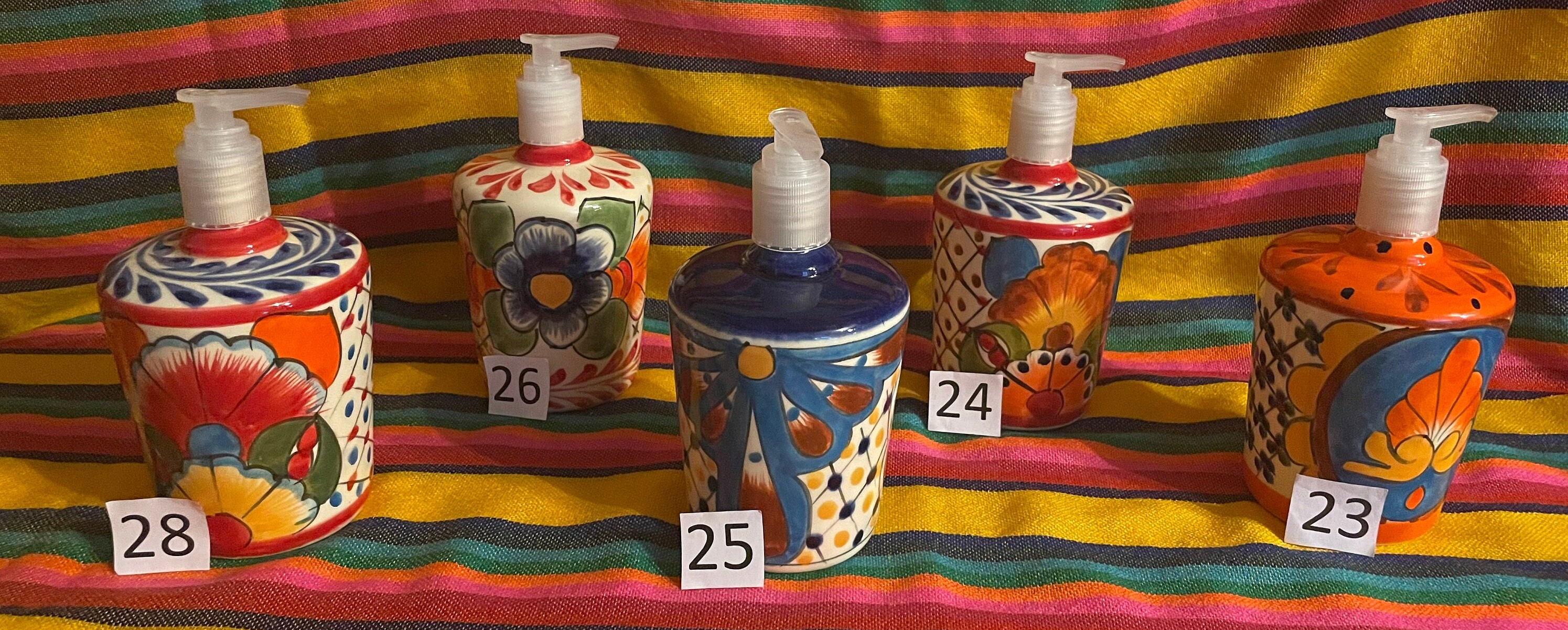 Mexican Ceramic Soap Dispenser With a Beautiful Design. Etsy