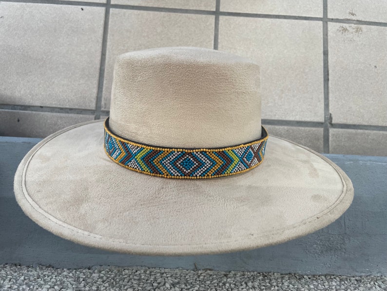 Chapeau mexicain. Fait main en daim. Modèle CORDOBE. Taille L. Chapeau à bord plat. Bonnet avec toquilla en solde image 4