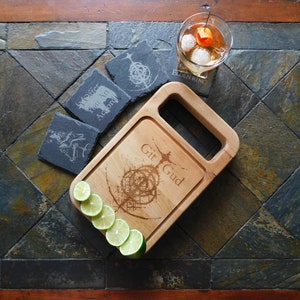 Laser Engraved Maple Cutting Board. 1.75&quot; Thick - Custom Sizes Available Upon Request. Personalized