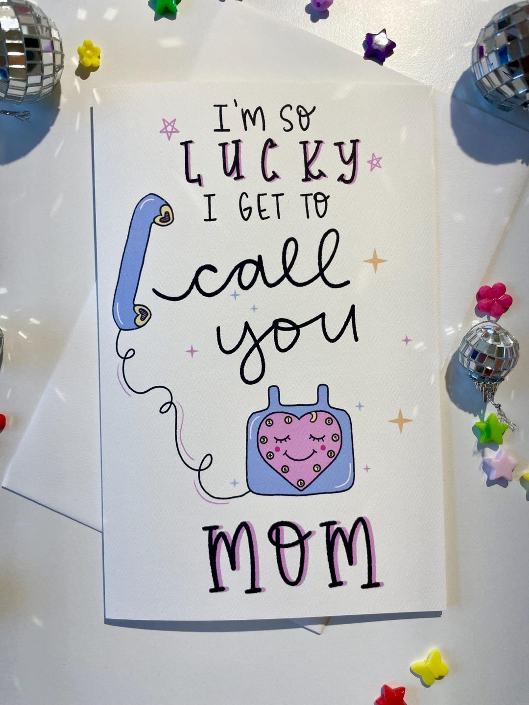 Lucky to Call You Mom Card, Mother's Day Gift - Etsy