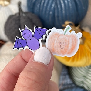 Mini Halloween Stickers / Mini Stickers / Halloween Stickers / Pumpkin Sticker / Bat Sticker / Waterproof Stickers / Computer Stickers