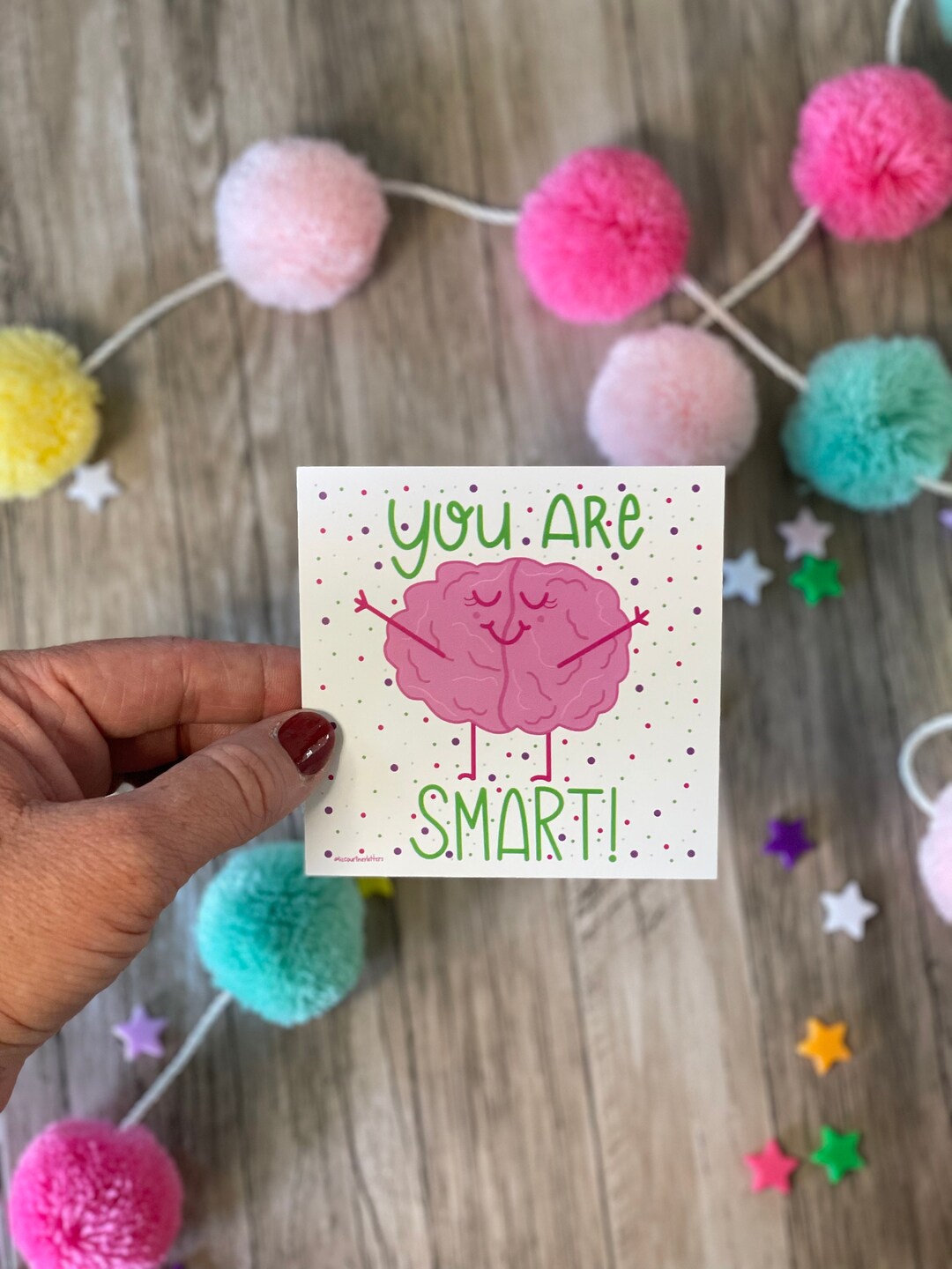 You Are Smart Card / Brain Card / Pun Card / Lunch Note / Brain Lunch ...