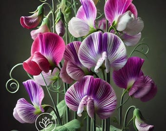Streamers Mix Sweet Pea Seeds, 10+ seeds, Lathyrus odoratus